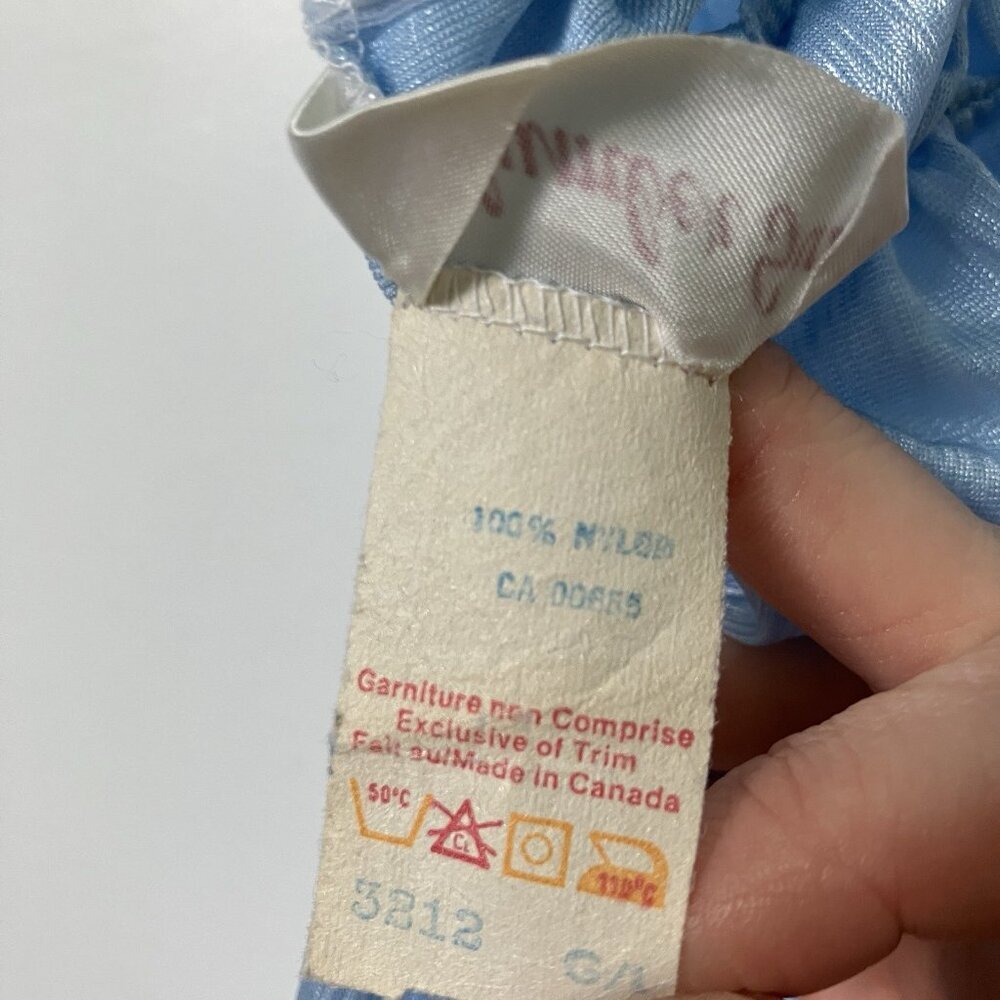 Vintage Slumber Suzy Slip Nightie Nightgown Blue 50s 60s Negligee Lingerie‎ - Picture 6 of 9